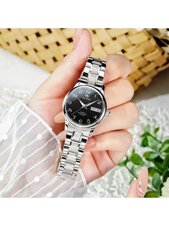Women\'s Black Vintage Luxury Dress Analog Stainless Steel Casual Wristwatch main image 5